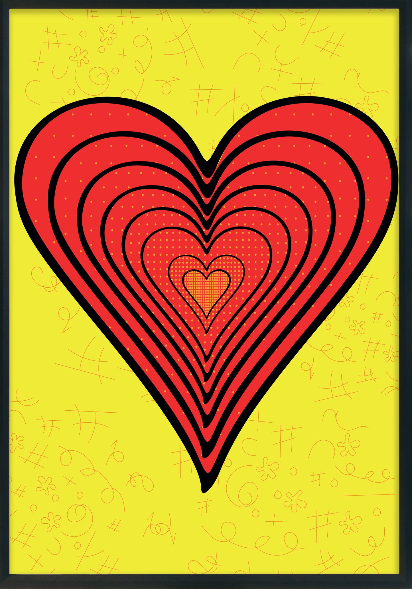 pop heart poster d'autore CodG82