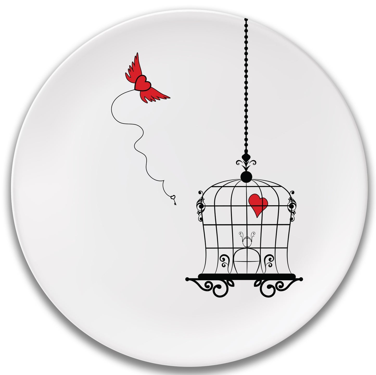 Cuore in gabbia Piatto decorativo da parete
