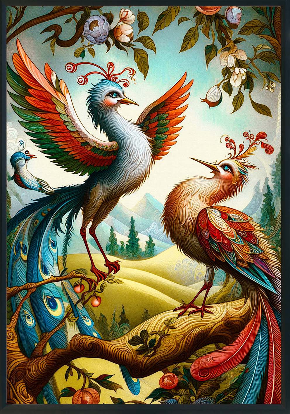 Danza dei pavoni Quadro e poster d'autore CodD144