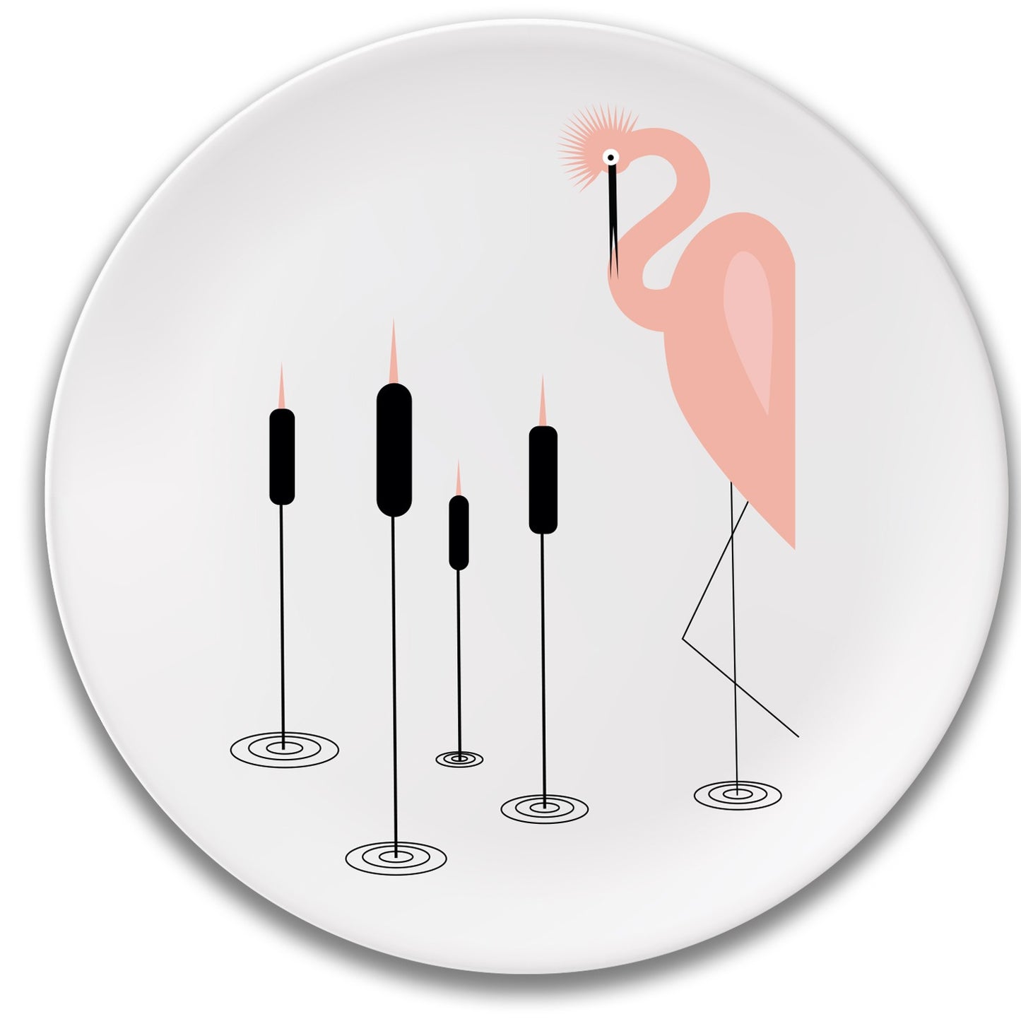 Fenicottero Piatto da parete decorativo