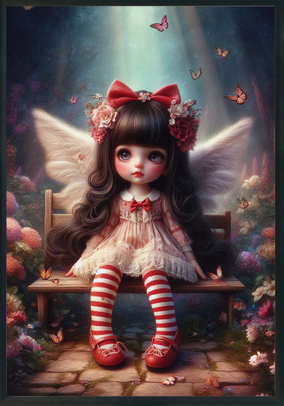 Fata nel giardino incantato Quadro e poster d'autore CodD142