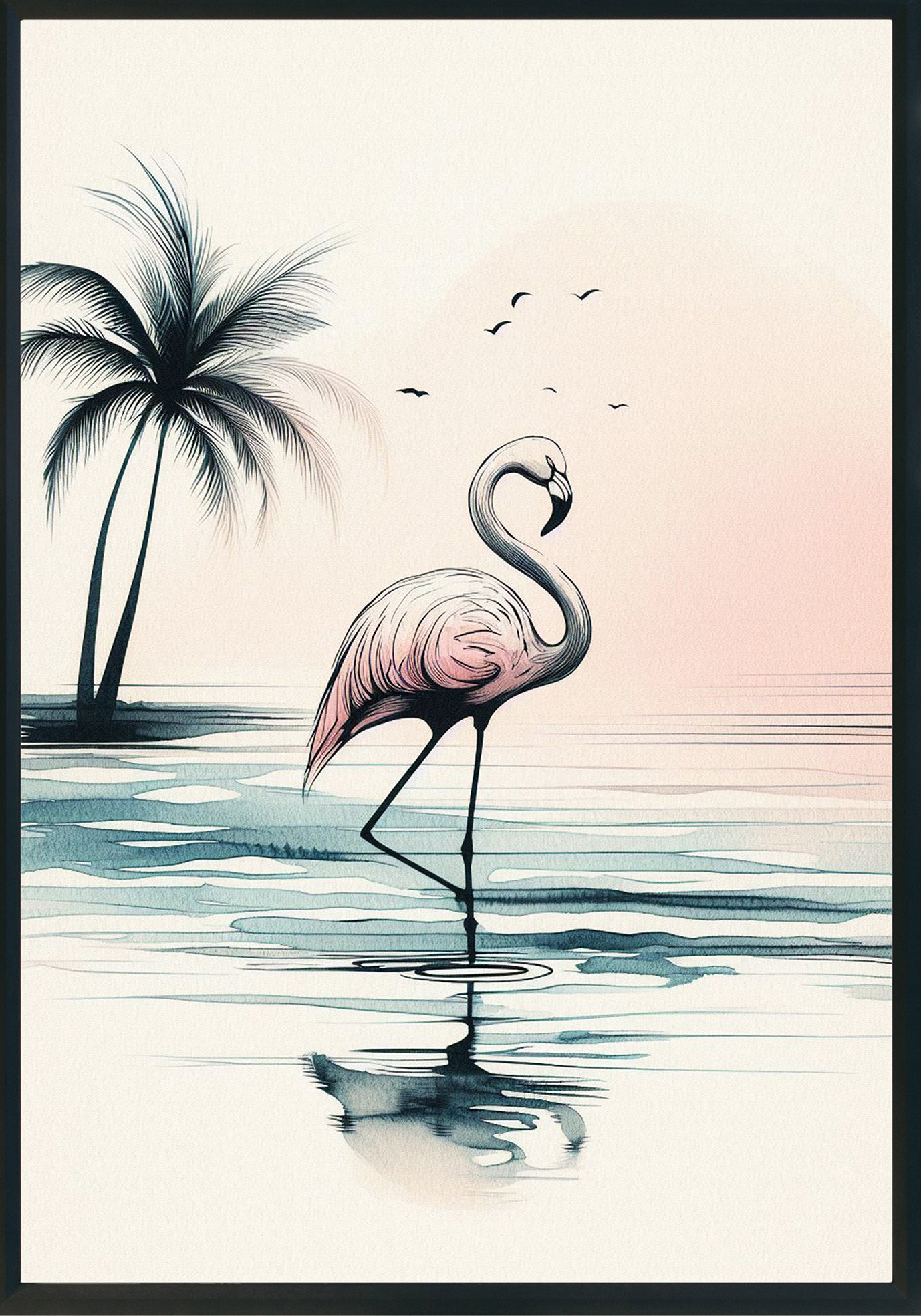 Il fenicottero poster d'autore CodG17