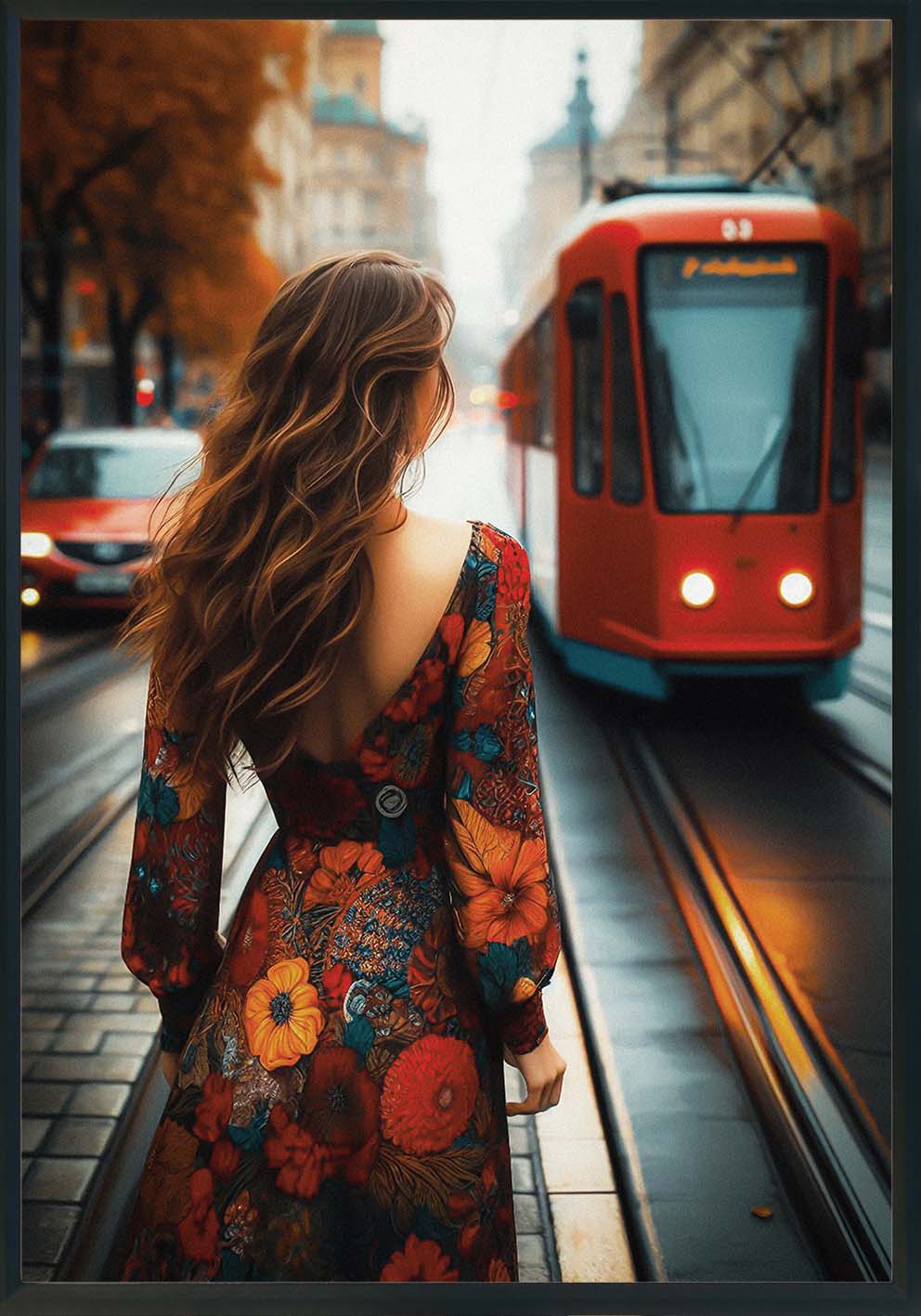 In tram Quadro e poster d'autore CodD132