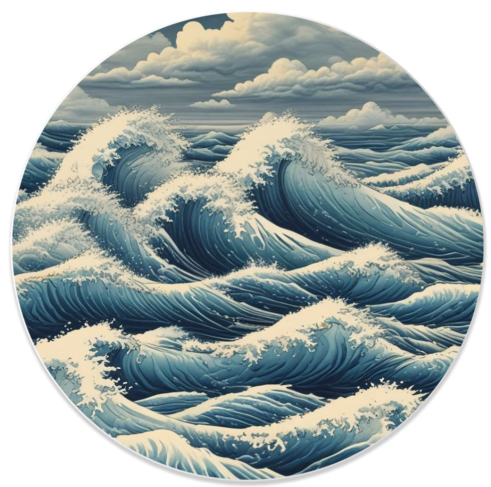 Mare in tempesta piatto decorativo da parete