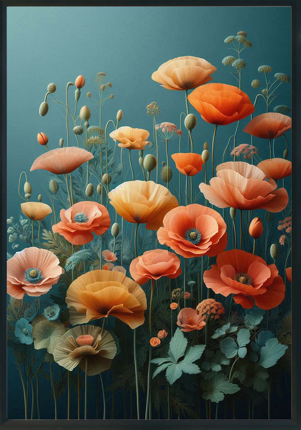 Papaveri Quadro e poster d'autore CodD136