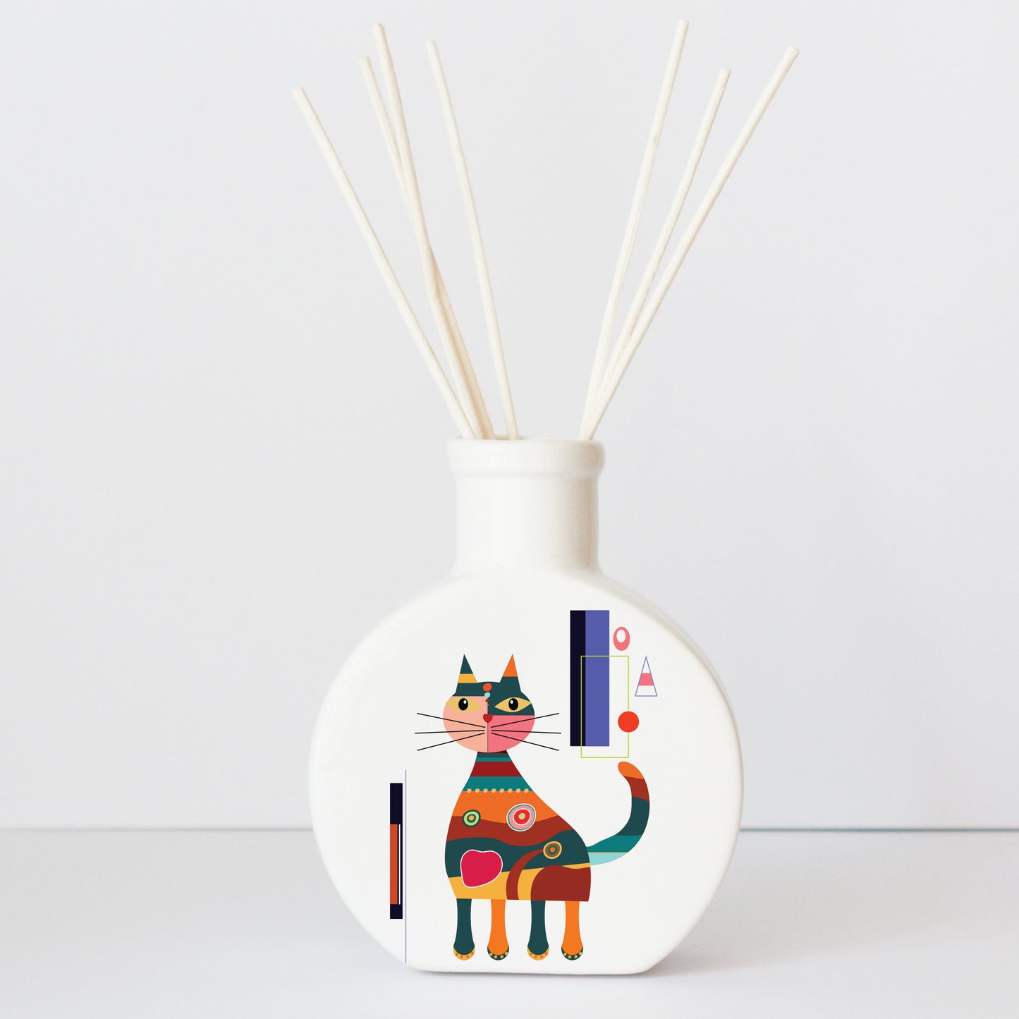Profumatore in ceramica con grafica d’autore “Gatto Pop”