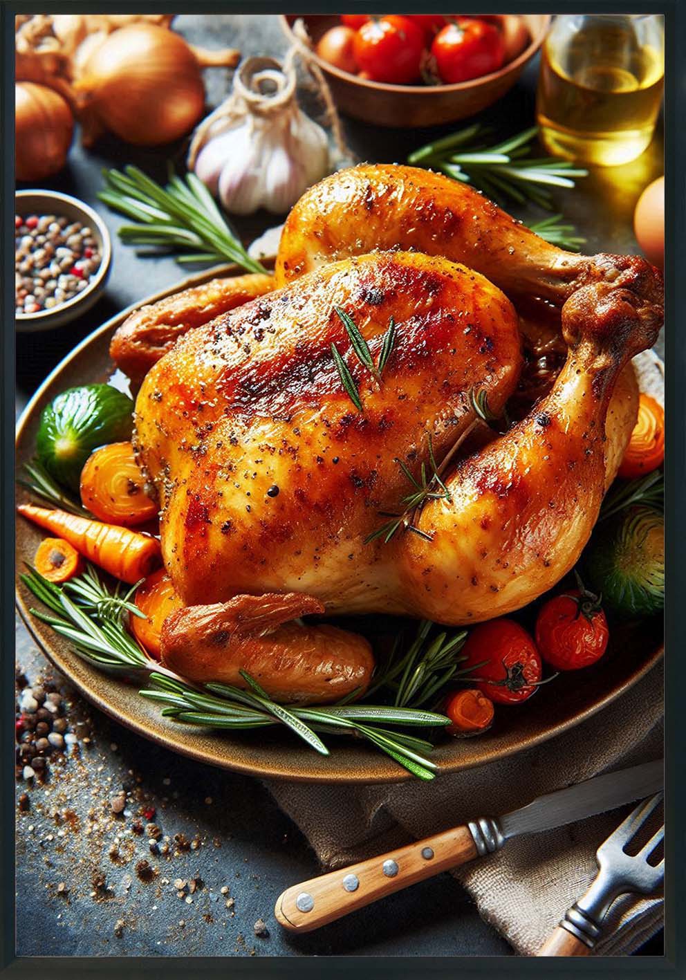 Pollo Quadro e poster d'autore CodD100