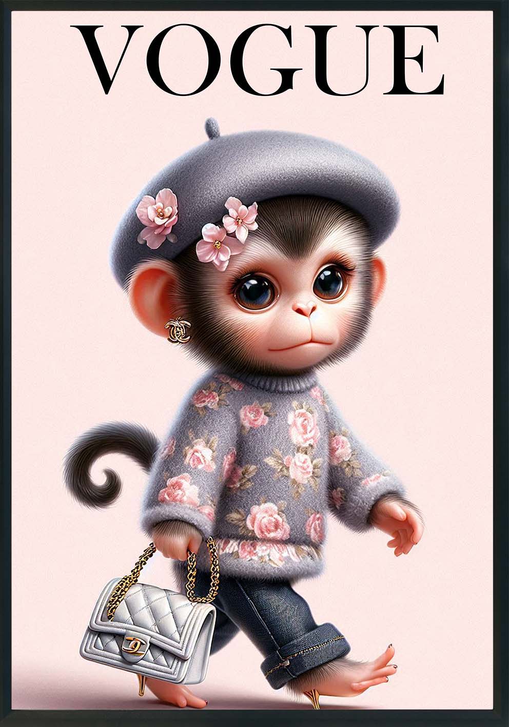 Scimmietta fashion Quadro e poster d'autore CodD153