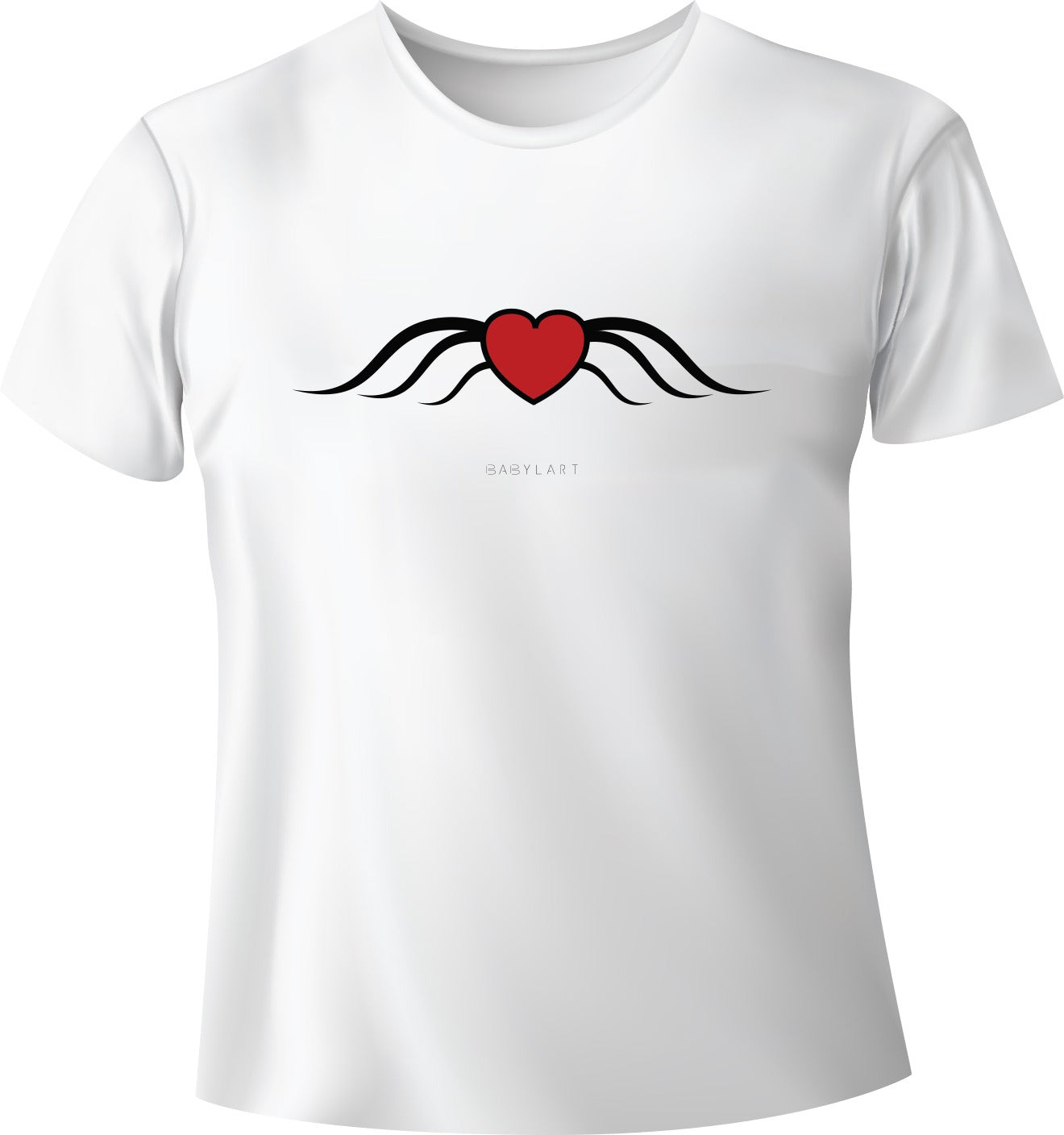 Spider heart T-shirt girocollo bianca manica corta
