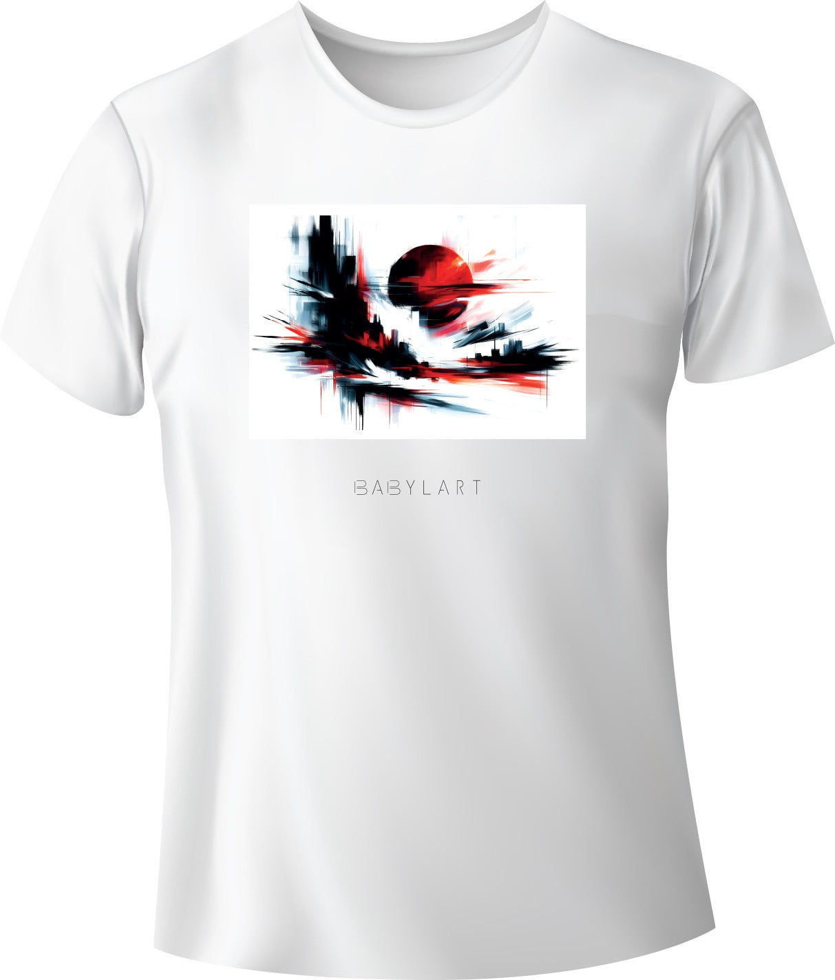 Tramonto T-shirt girocollo bianca manica corta
