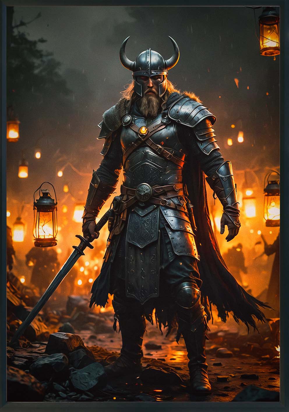 Vichingo Quadro e poster d'autore CodD104