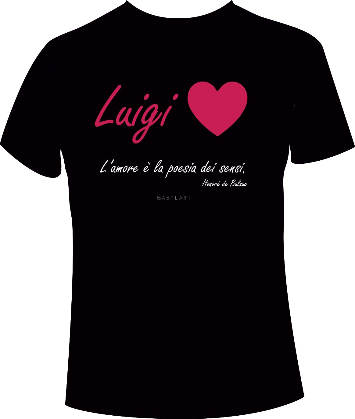 T-shirt PERSONALIZZATA girocollo nera manica corta