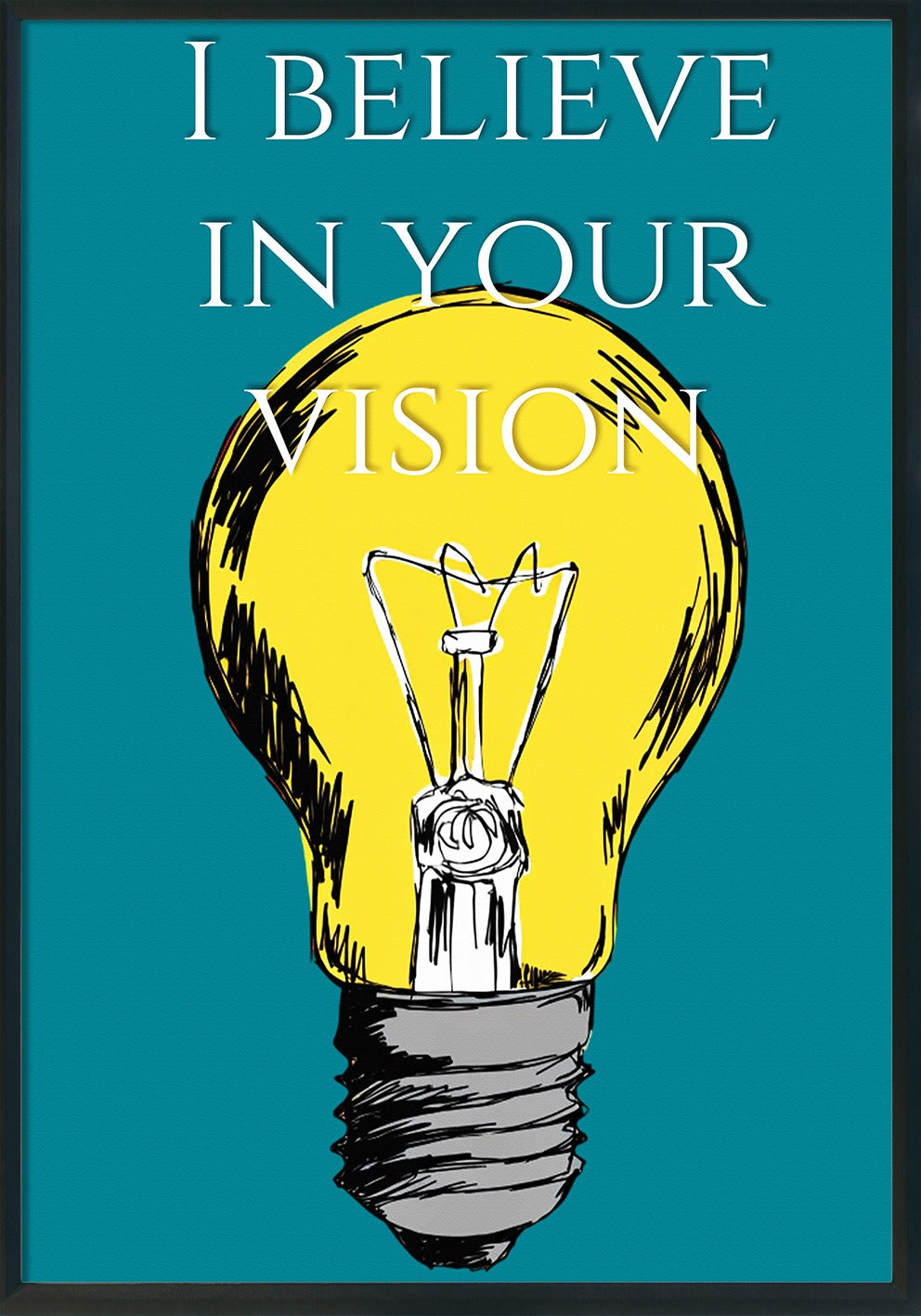 Believe in Your Vision – Poster Motivazionale-Stampa su Tela codD502