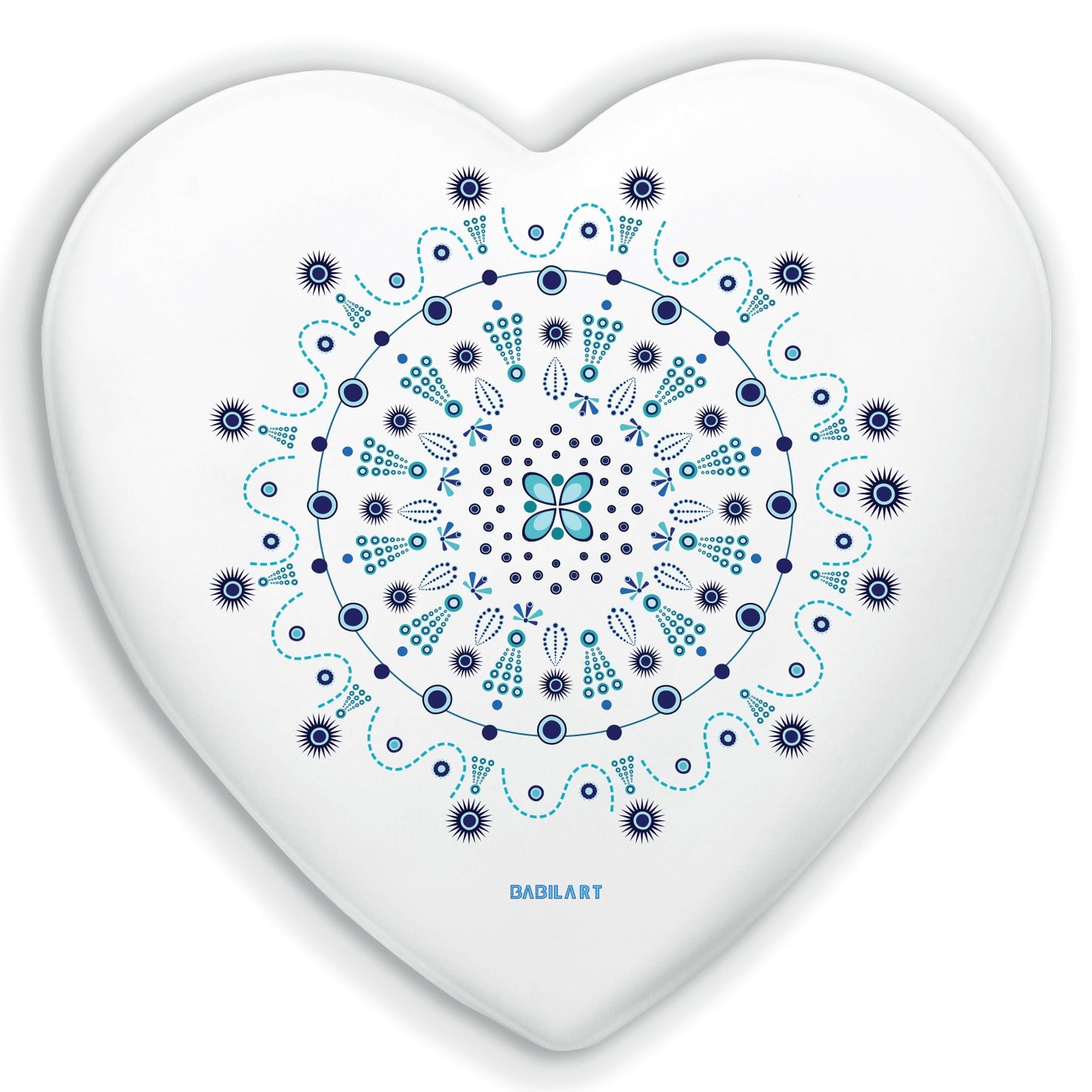 Cuore in Ceramica Artigianale – Decorazione Moderna astratta