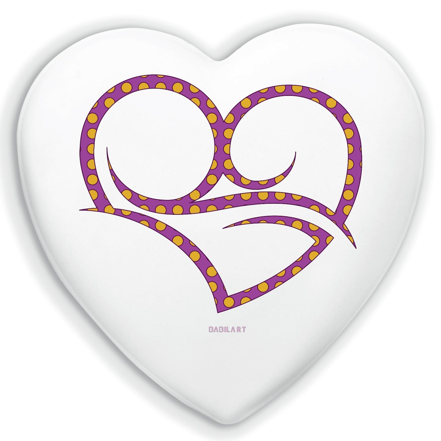 Cuore in Ceramica Artigianale – grafica luminaria a forma di cuore
