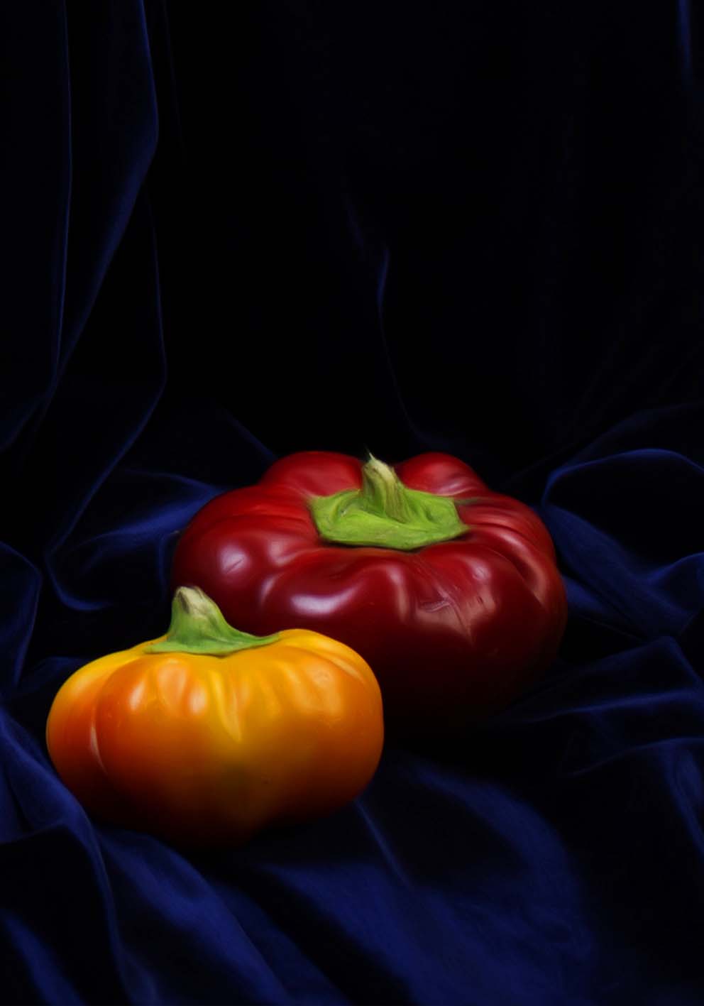 Peperoni su velluto poster fotografico