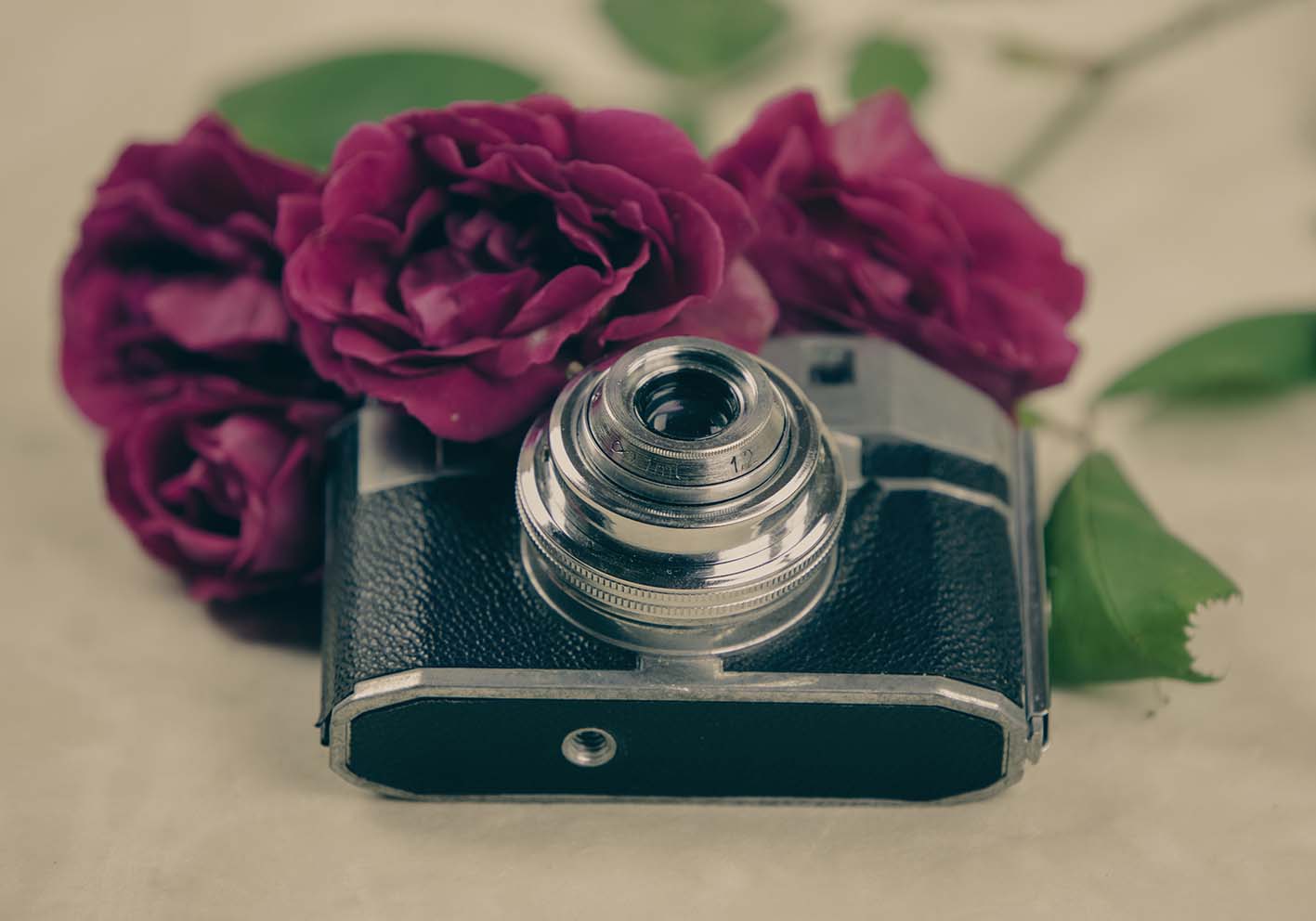 Vintage camera author poster