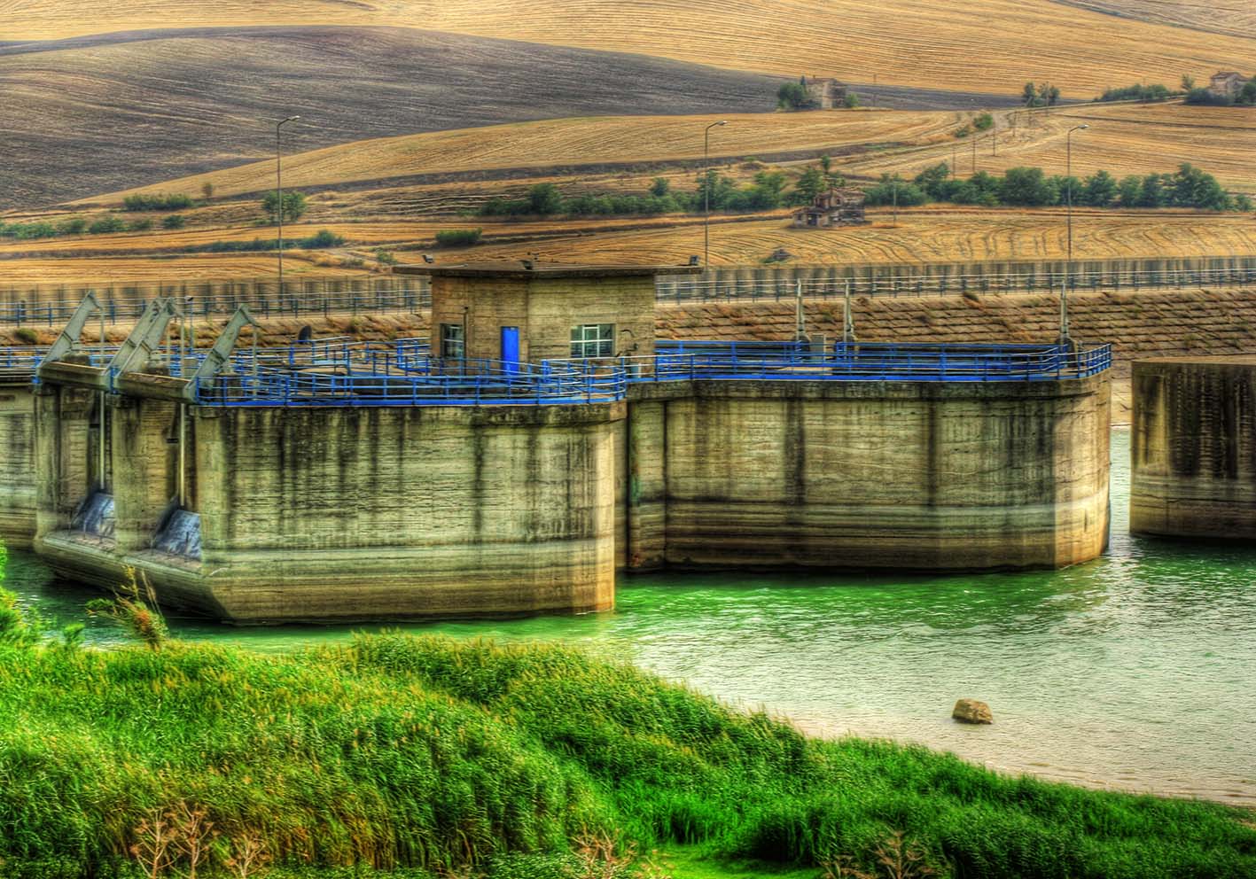 The dam in winter author poster