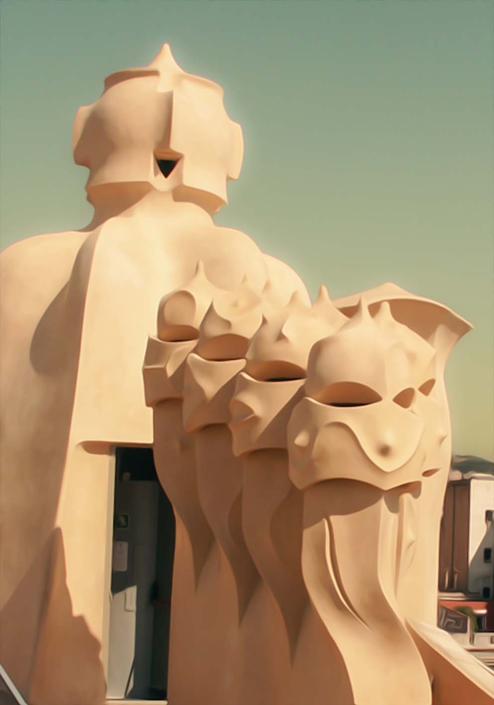 Barcellona d'estate poster fotografico