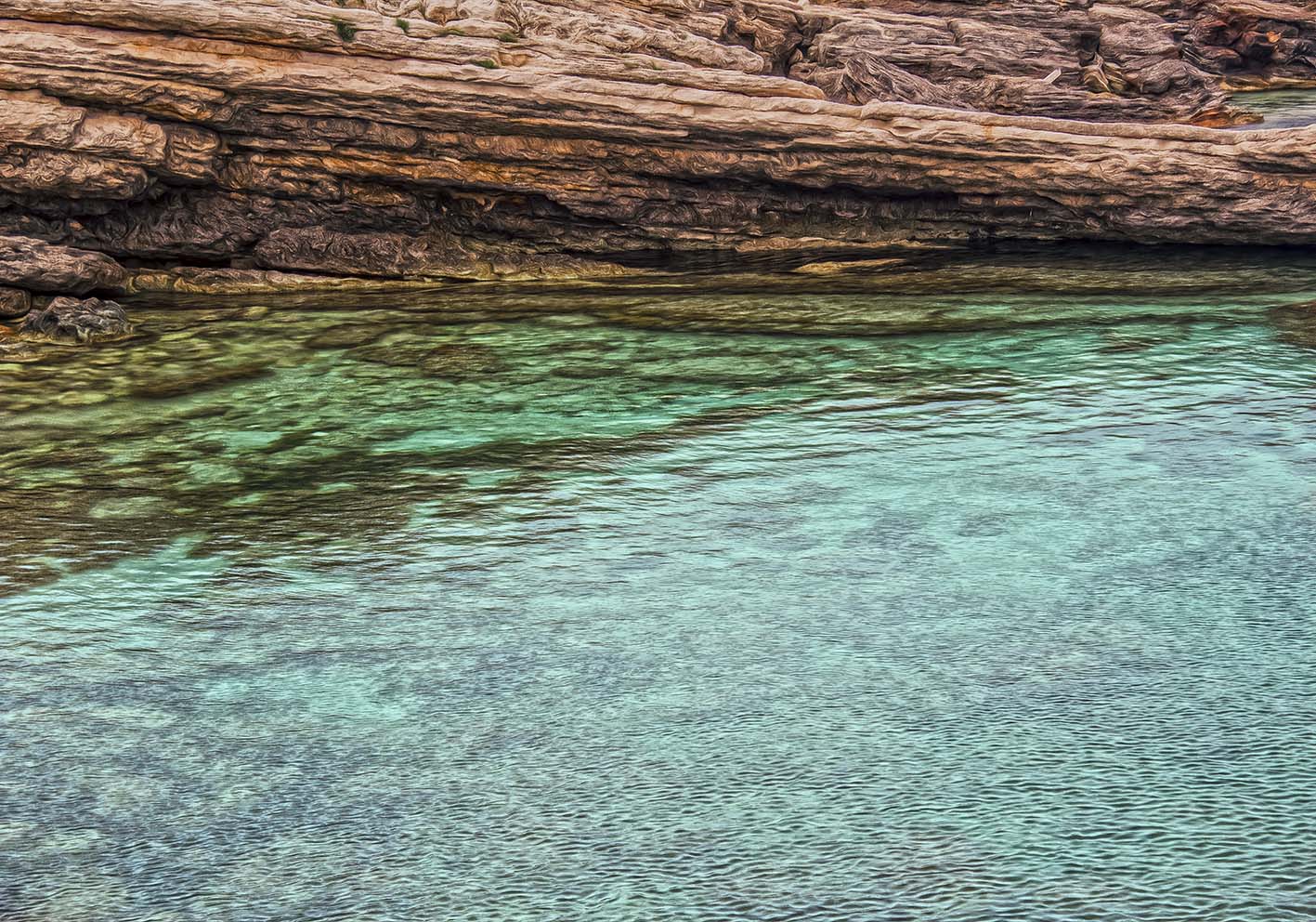 Il mare e lo scoglio poster d'autore