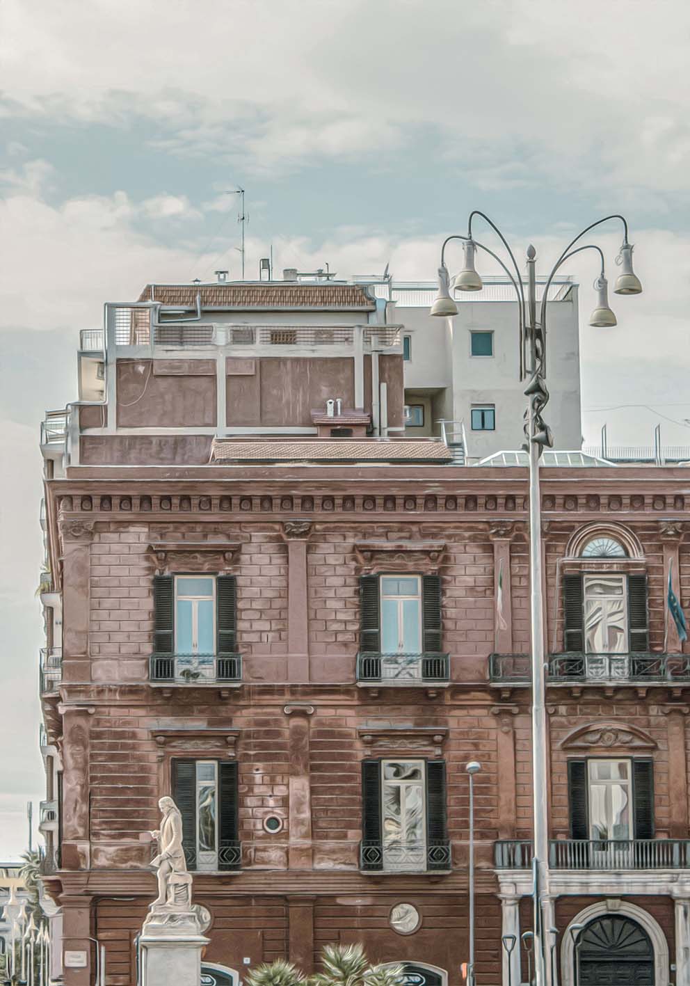 Piazza della prefettura poster fotografico