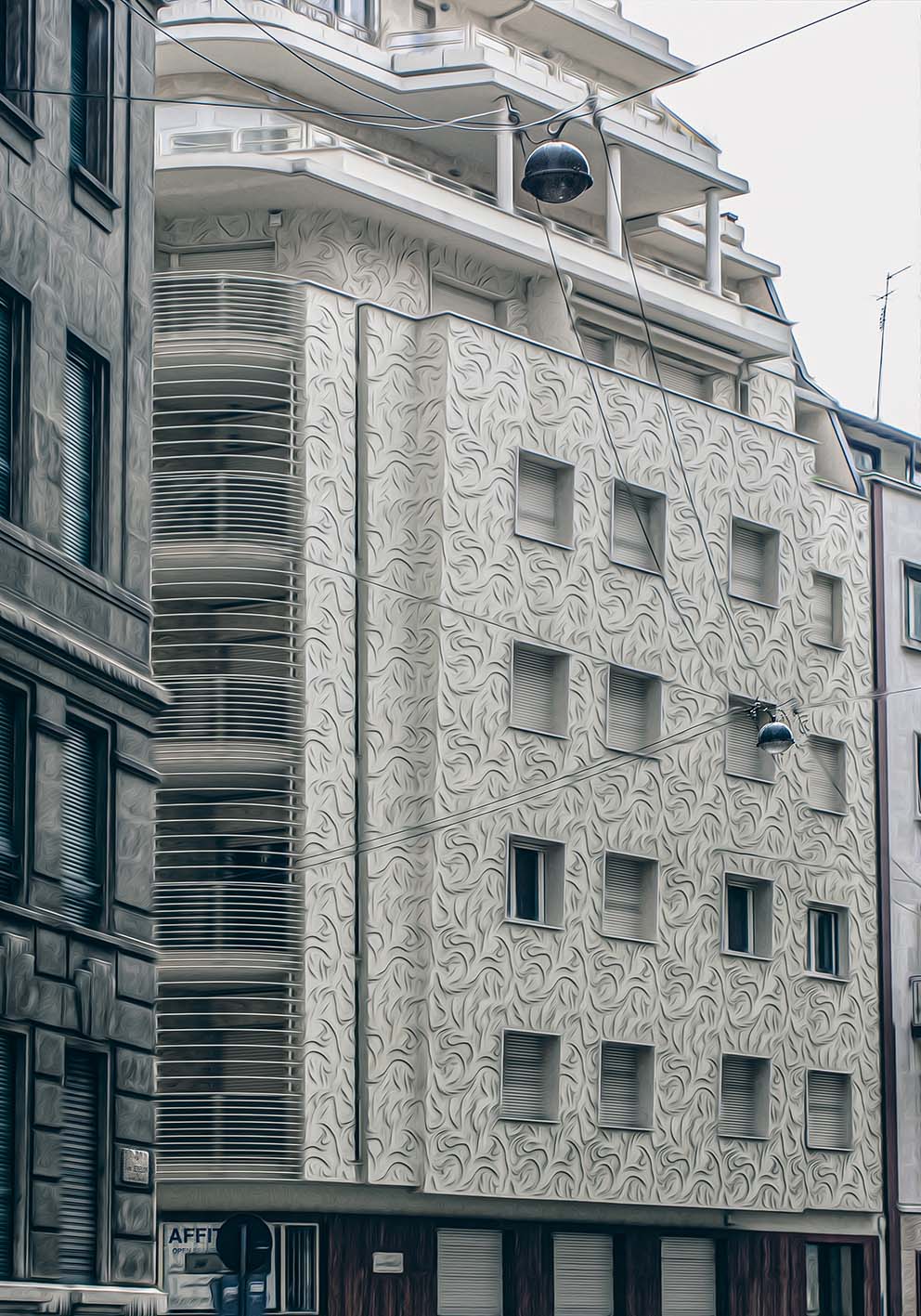 passeggiando per Milano poster fotografico