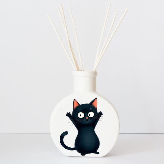 Profumatore in ceramica con grafica d’autore “Gattino"