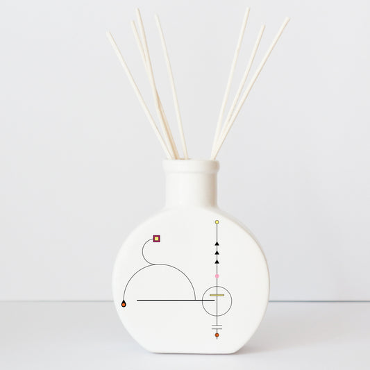 Profumatore in ceramica con grafica d’autore “Astratto perfetto"