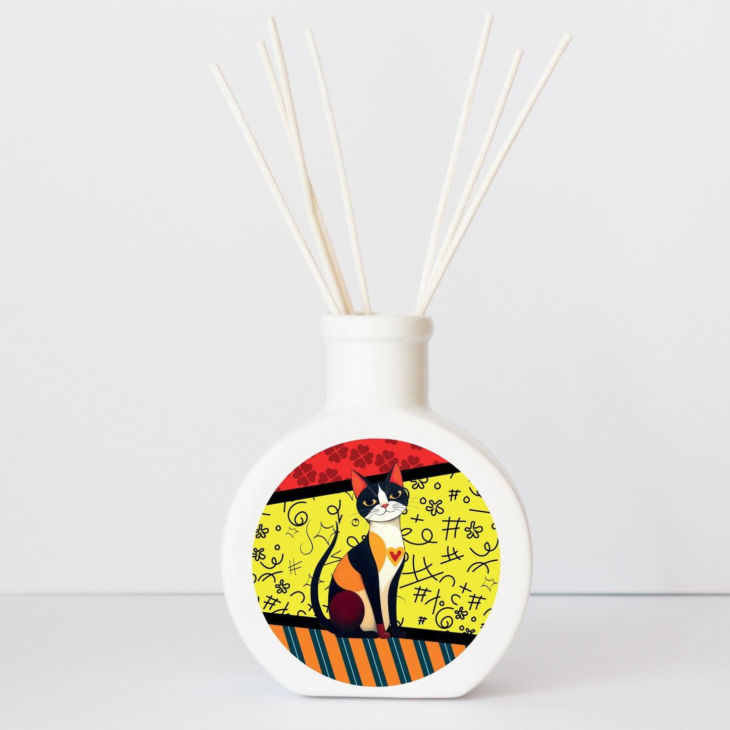 Profumatore in ceramica con gatto stile POp Art