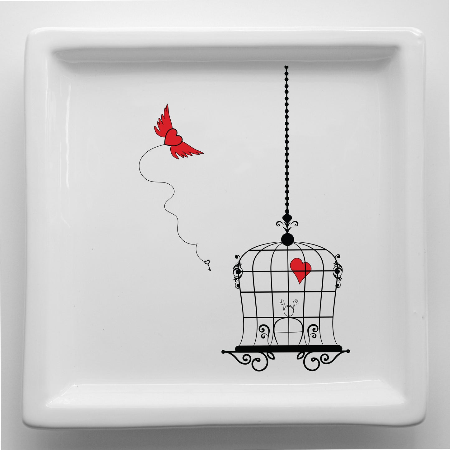 Vassoi in Ceramica – Svuotatasche Artigianali con Grafica d’Autore Minimal Cod4