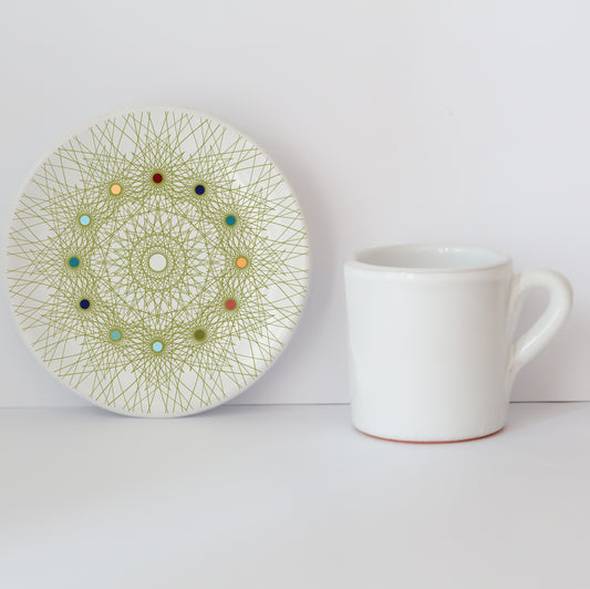 Tazzine Elena in Ceramica Artigianale con Grafica d’Autore Cod.20
