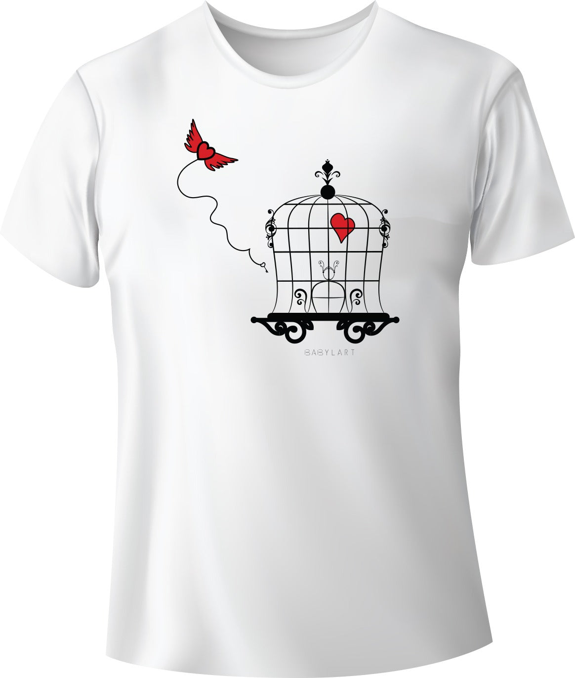 Amore libero T-shirt girocollo bianca manica corta