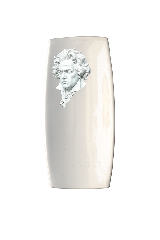 Piatto Sushi in Ceramica Artigianale Made in Italy con grafica Beethoven Cod1