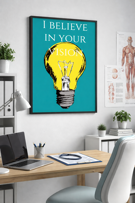 Believe in Your Vision – Poster Motivazionale-Stampa su Tela codD502