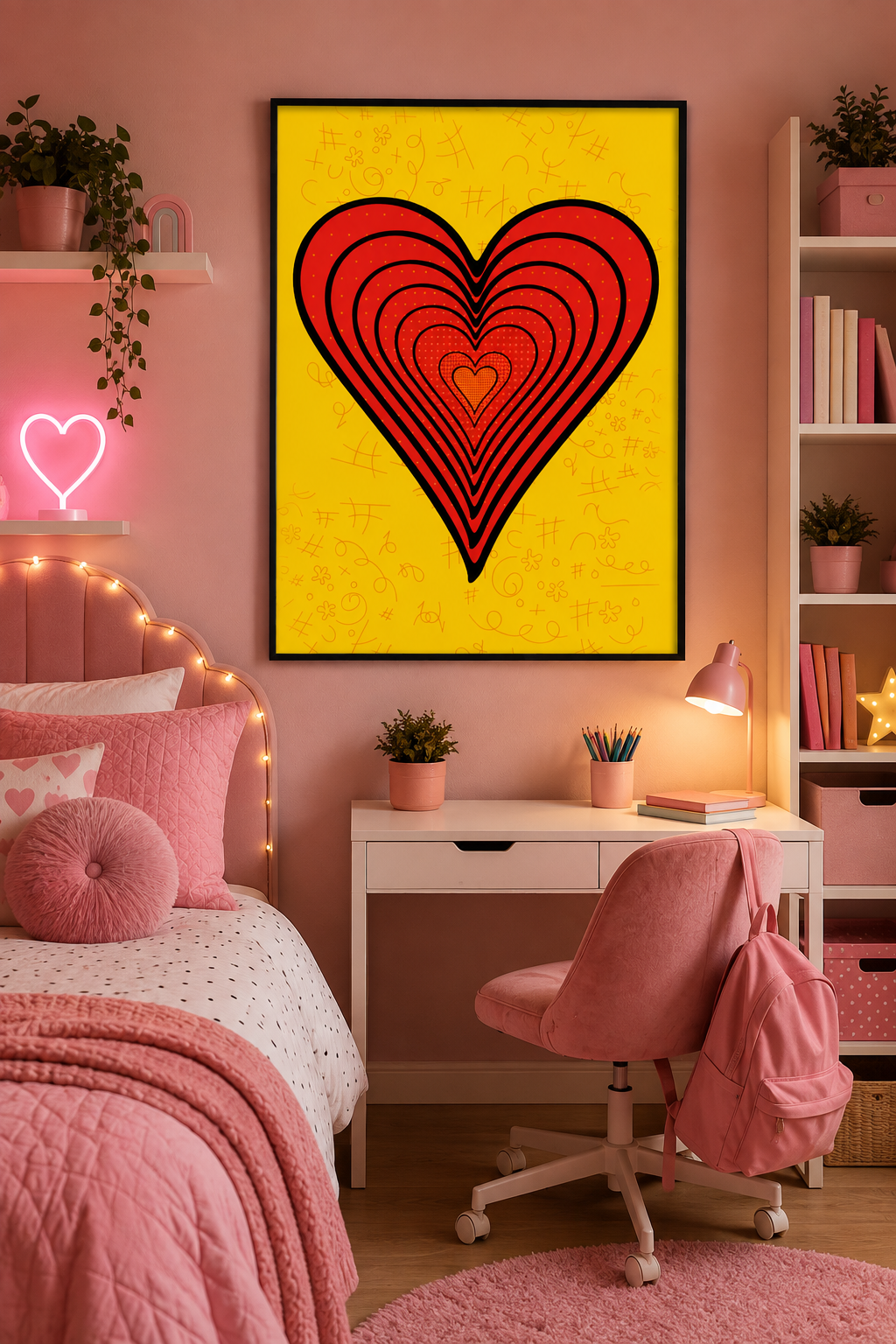 Pop heart poster d'autore CodG82
