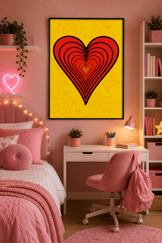 Pop heart poster d'autore CodG82