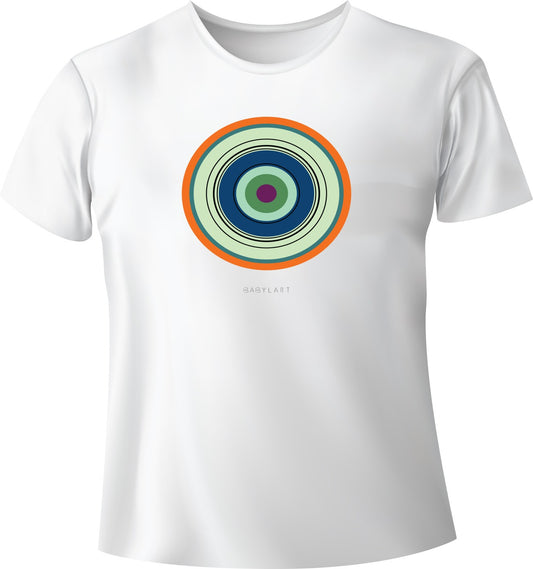 Circle T-shirt girocollo bianca manica corta