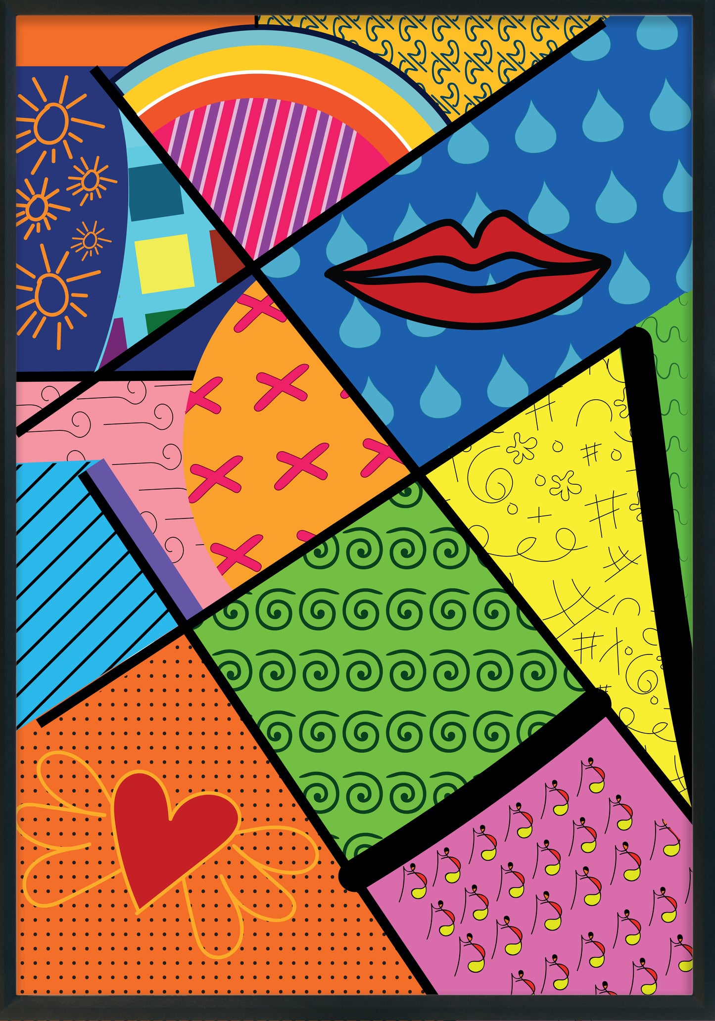 Pop abstract poster d'autore CodG73