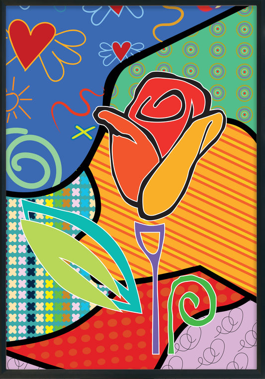 the pop rose poster d'autore CodG79