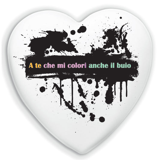Cuore in Ceramica Artigianale  – Decorazione Moderna con Frase d'amore