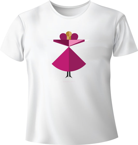 La ballerina T-shirt girocollo bianca manica corta