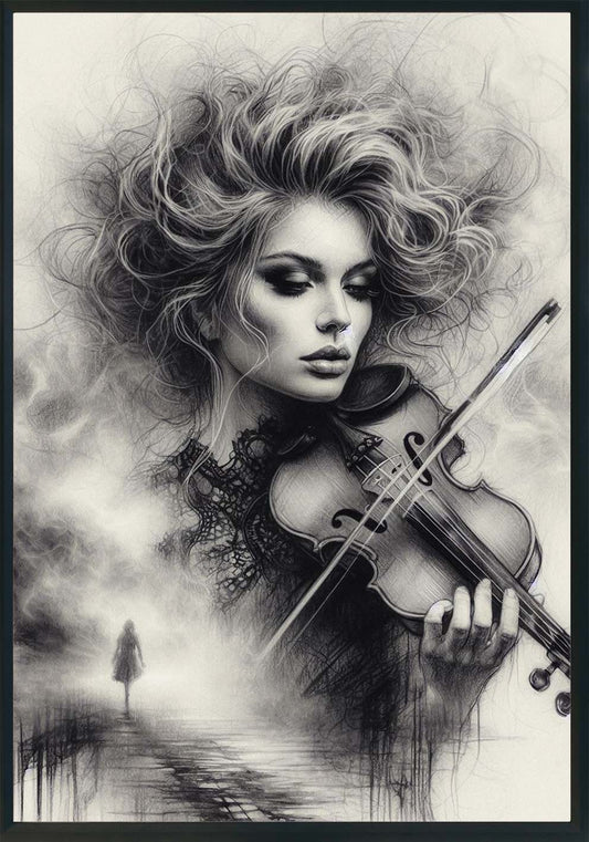 La violinista Quadro e poster d'autore CodD176