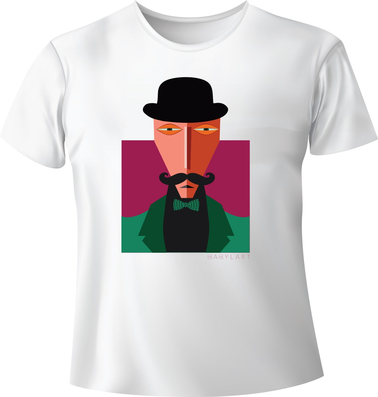 MisterU T-shirt girocollo bianca manica corta