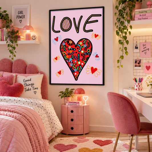 Love Pop abstract poster d'autore CodG74