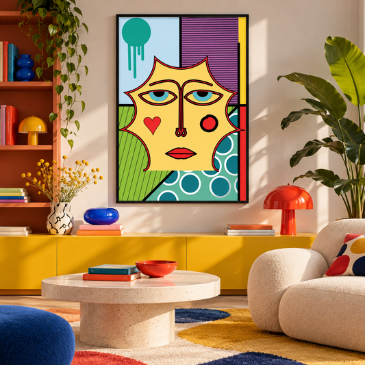 Pop face poster d'autore CodG66