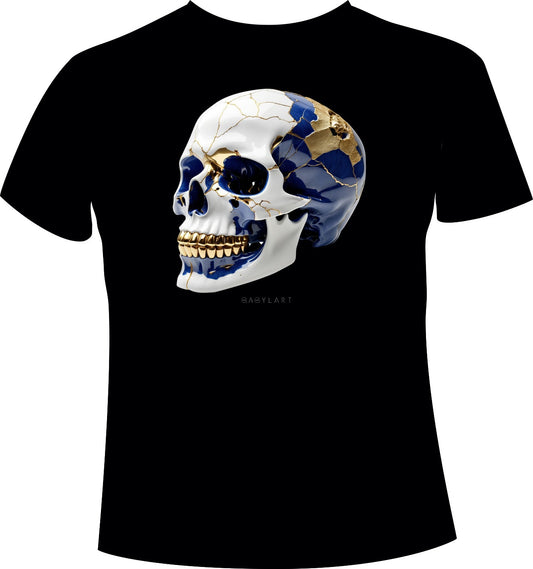 Skeleton T-shirt girocollo nera manica corta