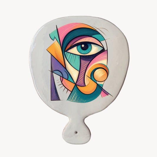 Tagliere in ceramica Occhio pop – Arte contemporanea Made in Italy