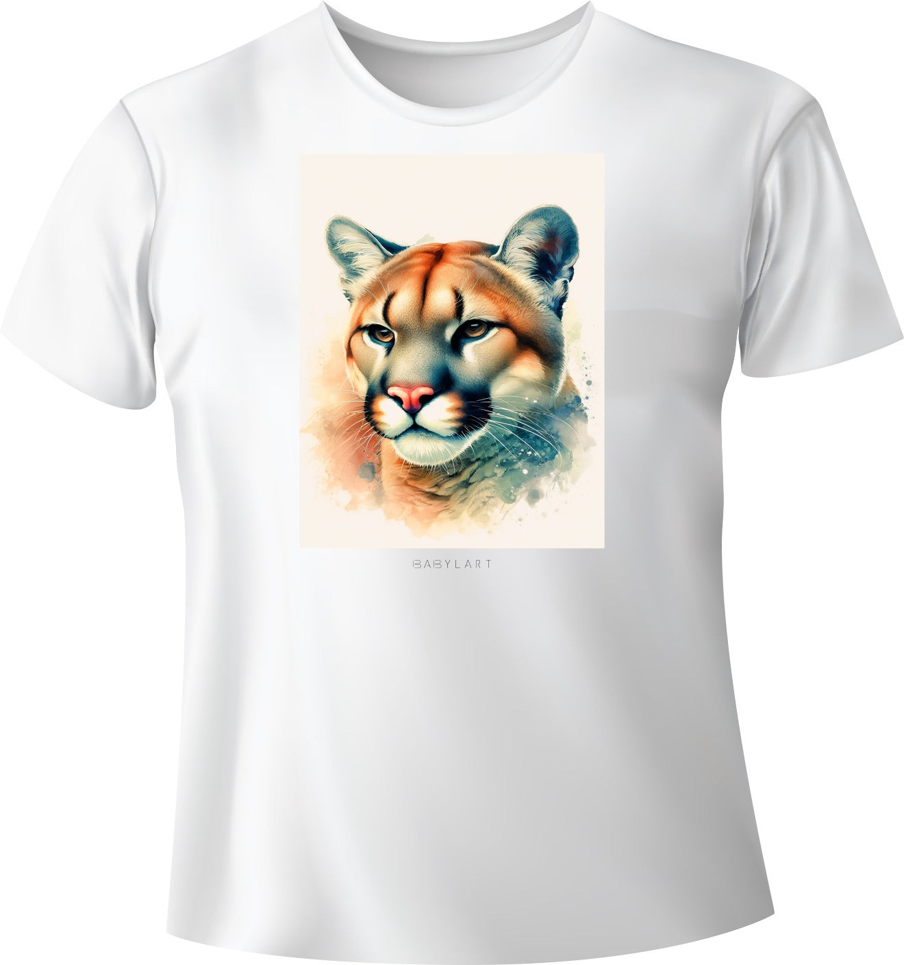 Tiger T-shirt girocollo bianca manica corta