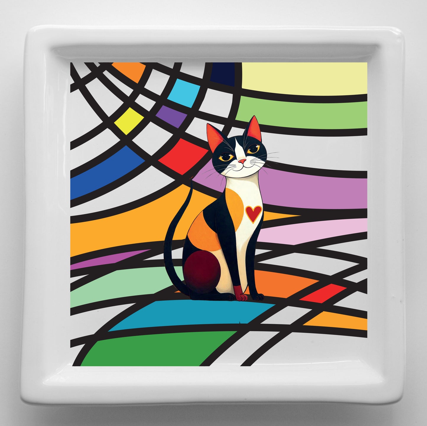 Vassoio o svuotatasche in ceramica artigianale