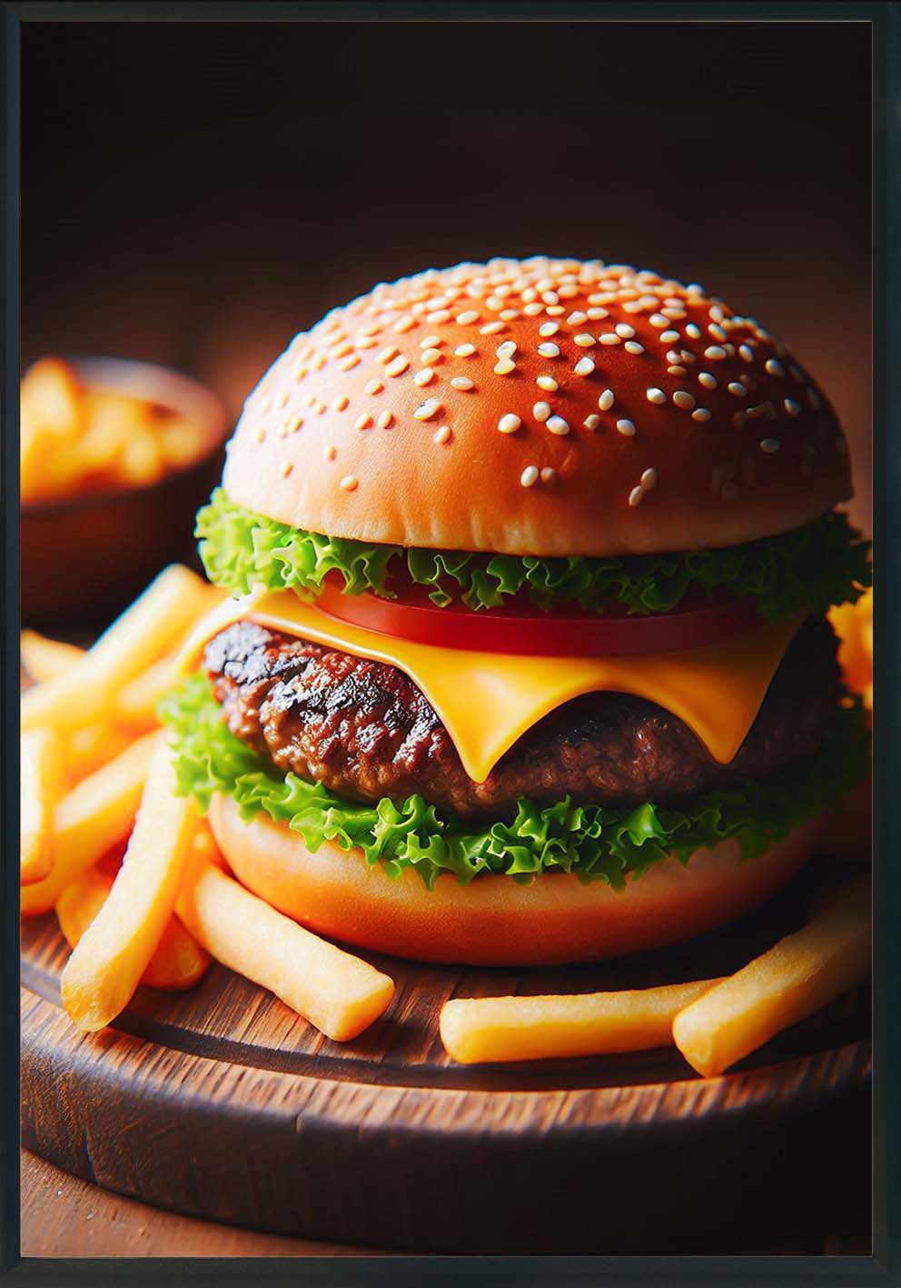 Quadro “Burger d’Autore” – Stampa food pop ideale per cucina e locali Cod 197